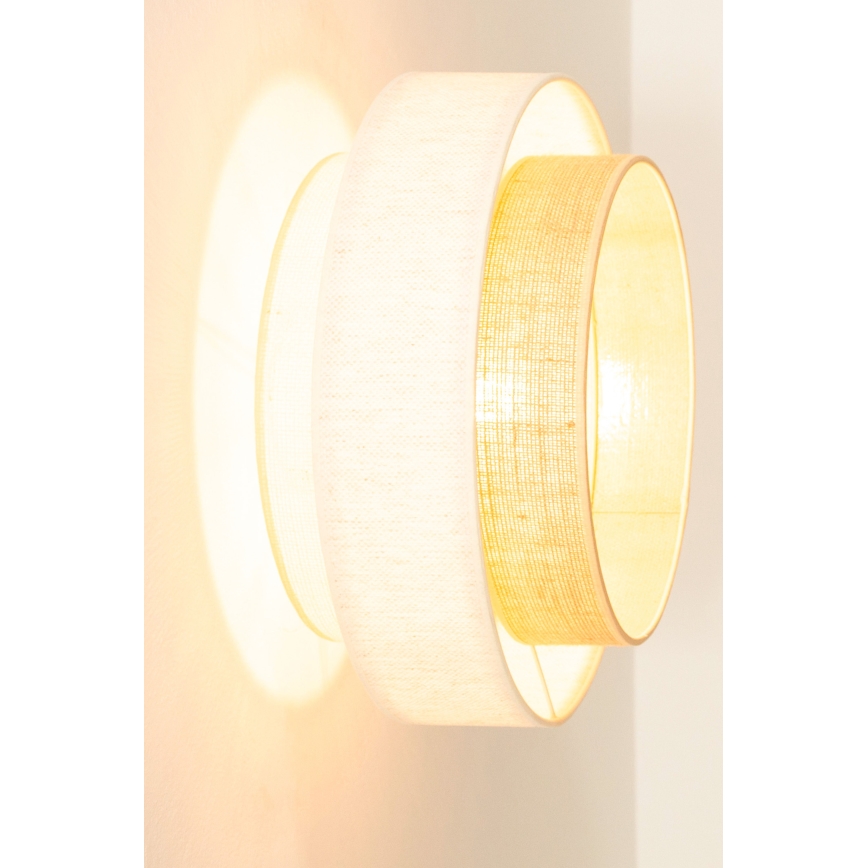 Plafonsko svetlo BOHO 1xE27/60W/230V fi 40 cm bela/juta