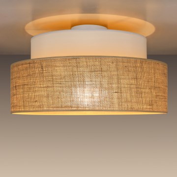 Plafonsko svetlo BOHO 1xE27/60W/230V prečnik 40 cm bela/bež