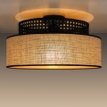 Plafonsko svetlo BOHO 1xE27/60W/230V prečnik 40 cm crna/ratan