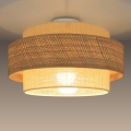 Plafonsko svetlo BOHO 1xE27/60W/230V prečnik 40 cm juta/krem