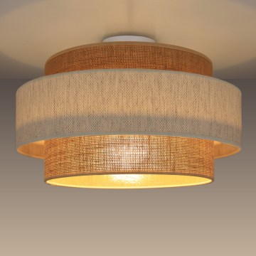 Plafonsko svetlo BOHO 1xE27/60W/230V prečnik 40 cm krem/juta