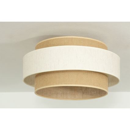 Plafonsko svetlo BOHO 1xE27/60W/230V prečnik 40 cm krem/juta
