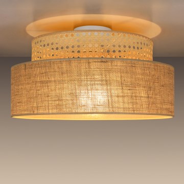 Plafonsko svetlo BOHO, 1xE27/60W/230V, prečnik 40 cm, od ratana
