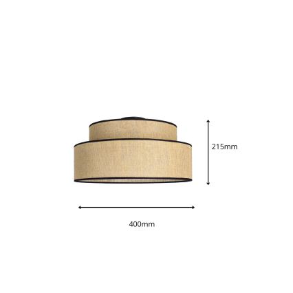 Plafonsko svetlo BOHO 1xE27/60W/230V prečnika 40 cm u bež boji