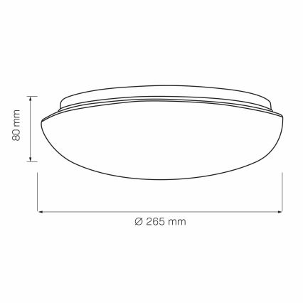 Plafonsko svetlo BONIFACY 1xE27/20W/230V Ø 26,5 cm belo