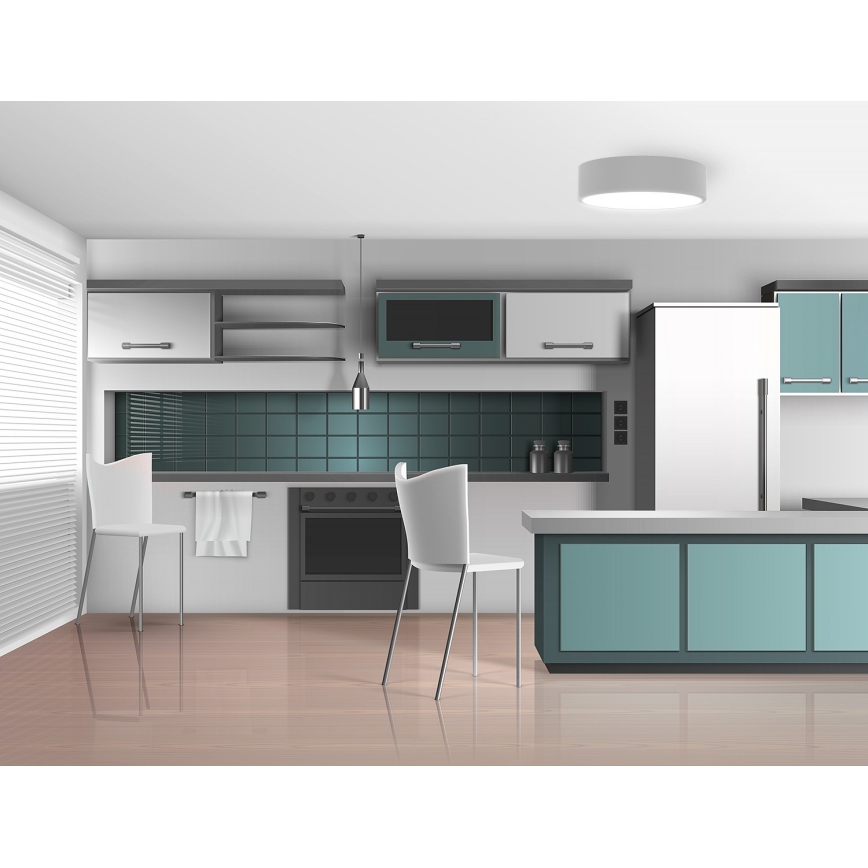 Plafonsko svetlo CLEO 2xE27/24W/230V Ø 30 cm sivo