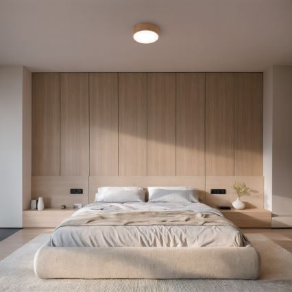 Plafonsko svetlo CLEO 5xE27/24W/230V prečnik 57,5 cm hrast