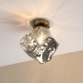 Plafonsko svetlo CRISTAL 1xE14/15W/230V mesing/zadimljeno-crna
