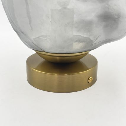 Plafonsko svetlo CRISTAL 1xE14/15W/230V mesing/zadimljeno-crna