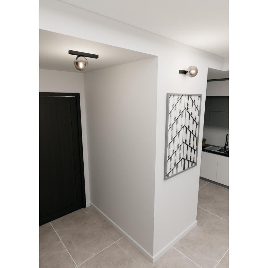 Plafonsko svetlo FIT 1xE14/10W/230V crno/sivo