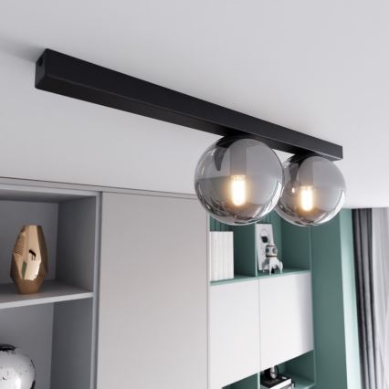 Plafonsko svetlo FIT 2xE14/10W/230V crno/sivo