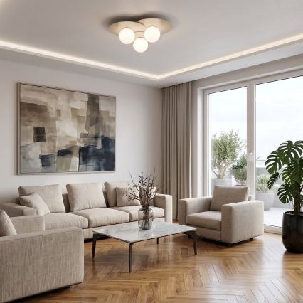 Plafonsko svetlo FLAT 3xE27/15W/230V 55x60 cm bež