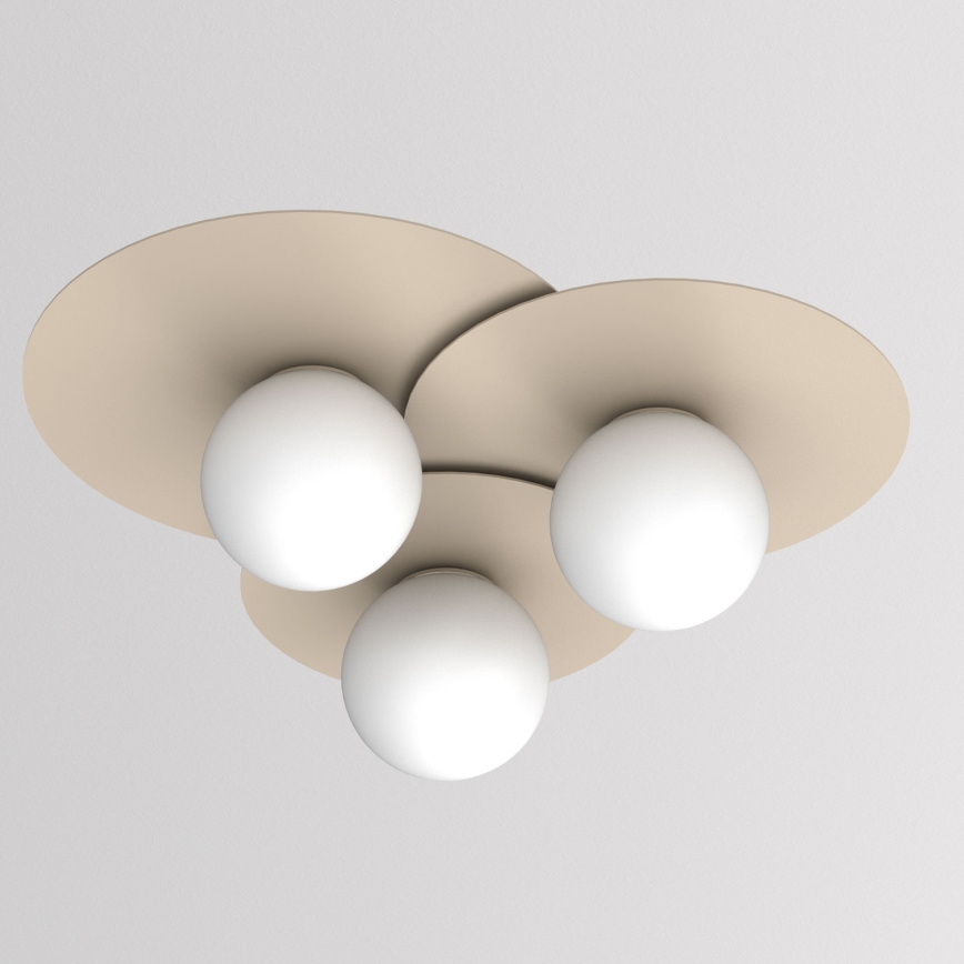 Plafonsko svetlo FLAT 3xE27/15W/230V 55x60 cm bež