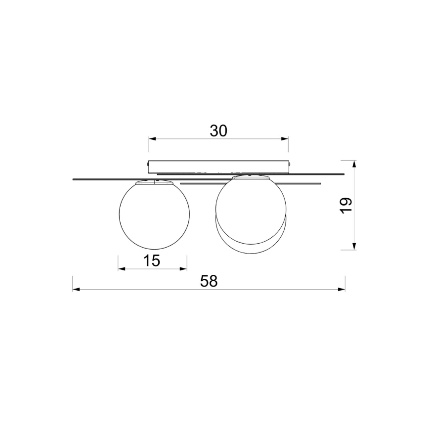 Plafonsko svetlo FLAT 3xE27/15W/230V 55x60 cm crno