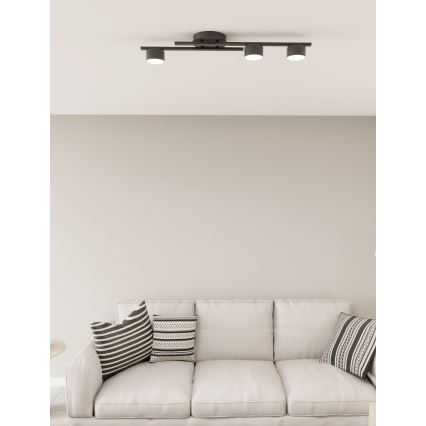 Plafonsko svetlo FRAGMENT 3xGX53/12W/230V crna