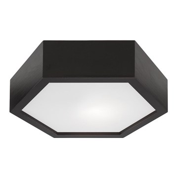 Plafonsko svetlo HEX 1xE27/60W/230V, prečnik 32 cm, crna borovina