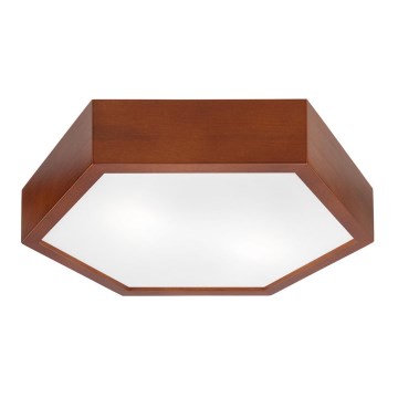 Plafonsko svetlo HEX 2xE27/60W/230V prečnik 43 cm braon borovina