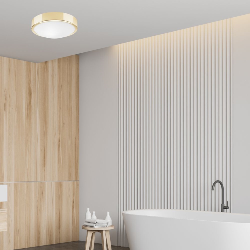 Plafonsko svetlo JONAS 1xE27/60W/230V, prečnik 26 cm, zlatno