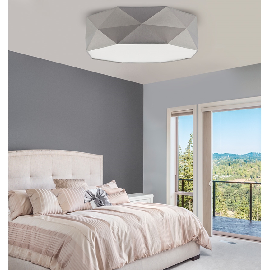 Plafonsko svetlo KANTOOR 4xE27/60W/230V sivo