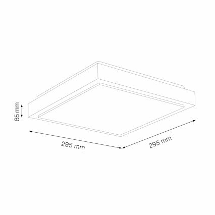 Plafonsko svetlo KAZIMIERZ 2xE27/20W/230V 29,5x29,5 cm srebrno