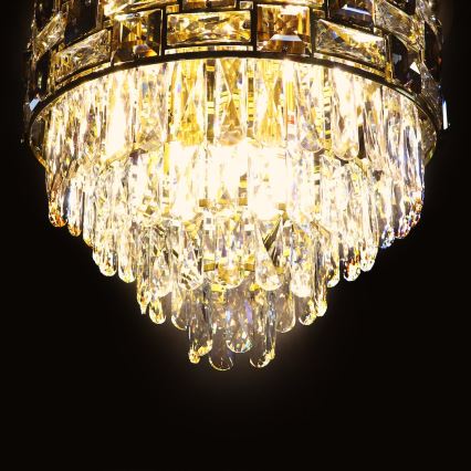 Plafonsko svetlo LUXURIA 9xE14/40W/230V, prečnik 48 cm, zlatna