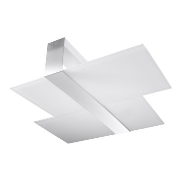 Plafonsko svetlo MASSIMO 2xE27/60W/230V belo/sjajni hrom