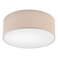 Plafonsko svetlo MONTE 1xE27/60W/230V, prečnik 35 cm, braon