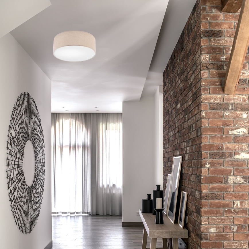 Plafonsko svetlo MONTE 1xE27/60W/230V, prečnik 35 cm, braon