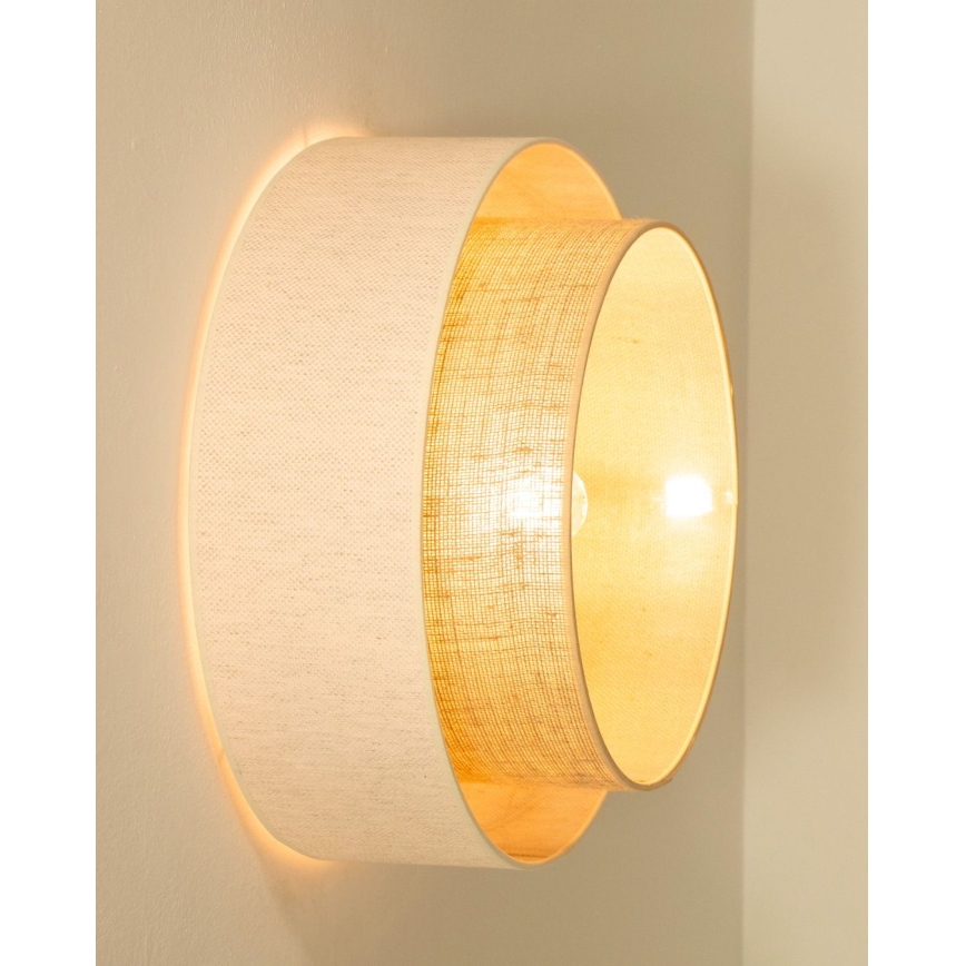 Plafonsko svetlo NATIA 1xE27/60W/230V prečnik 45 cm bela/braon