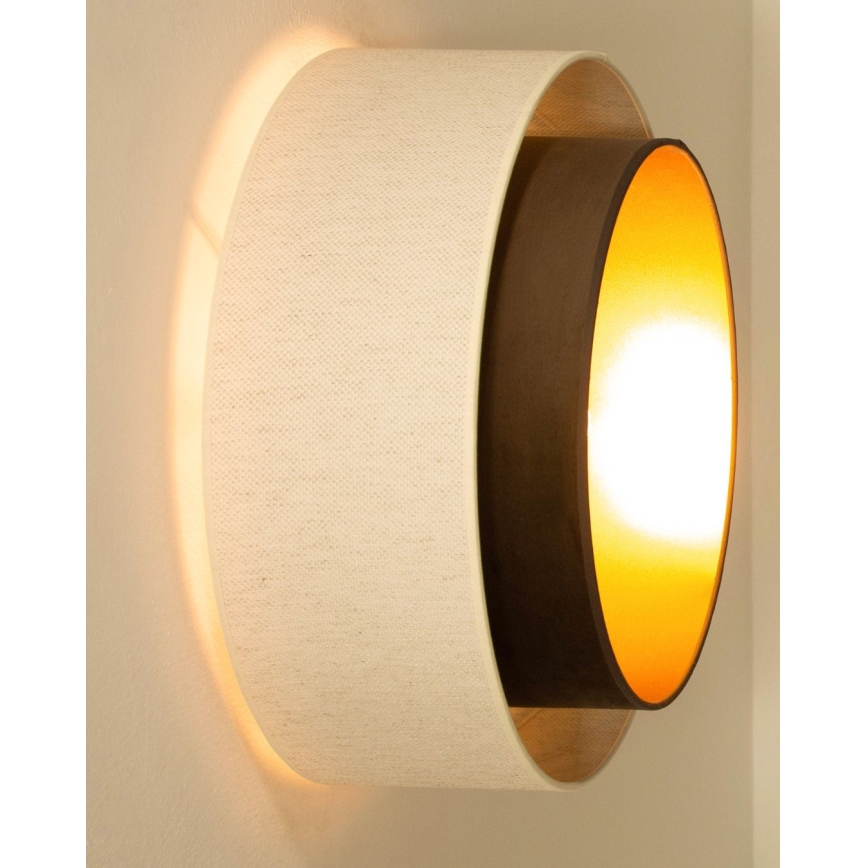 Plafonsko svetlo NATIA 1xE27/60W/230V, prečnik 45 cm, belo/smeđe