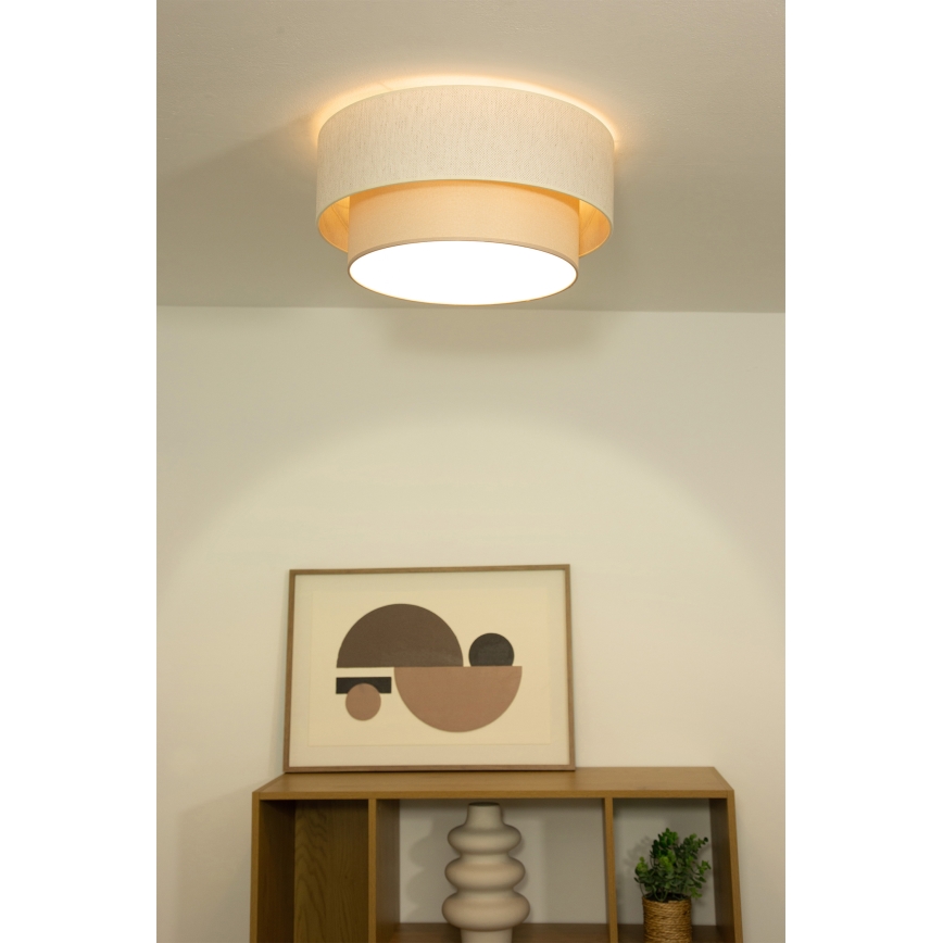 Plafonsko svetlo NATIA 1xE27/60W/230V Ø 45 cm krem