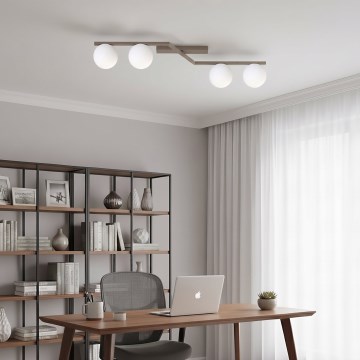 Plafonsko svetlo NATON 4xE14/10W/230V bež/belo