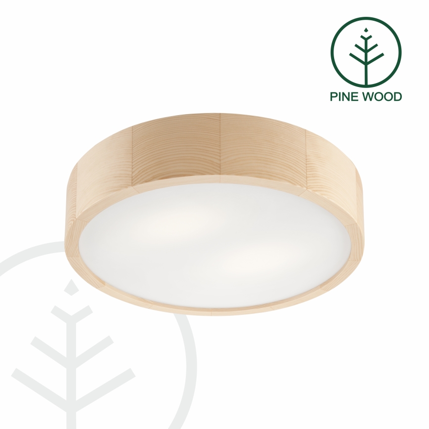 Plafonsko svetlo NATURAL 2xE27/60W/230V, prečnika 37,5 cm, od borovine