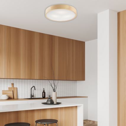 Plafonsko svetlo NATURAL 3xE27/60W/230V prečnik 47,5 cm borovina