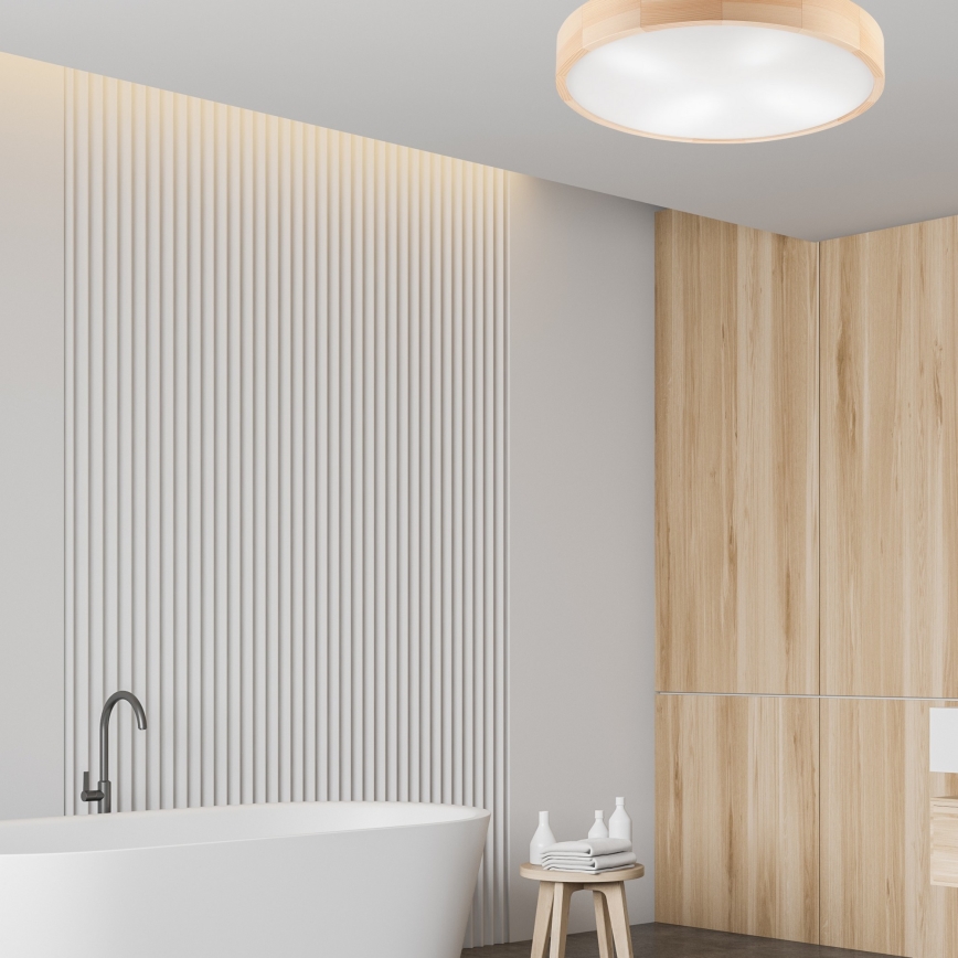 Plafonsko svetlo NATURAL 4xE27/60W/230V pr. 57,5 cm od borovine