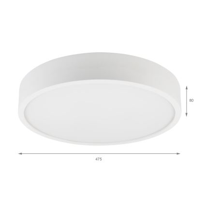 Plafonsko svetlo NATURAL 5xE27/15W/230V prečnik 47,5 cm borovina/bela