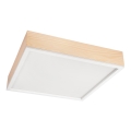 Plafonsko svetlo NATURAL SQUARE 4xE27/15W/230V 48x48 cm bor/bela