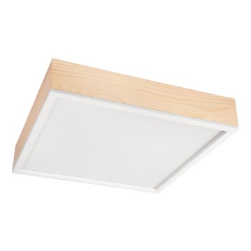 Plafonsko svetlo NATURAL SQUARE 4xE27/15W/230V 48x48 cm bor/bela