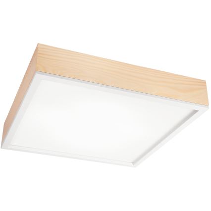Plafonsko svetlo NATURAL SQUARE 4xE27/15W/230V 48x48 cm bor/bela