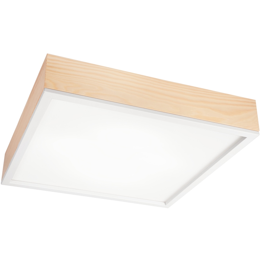 Plafonsko svetlo NATURAL SQUARE 4xE27/15W/230V 48x48 cm bor/bela