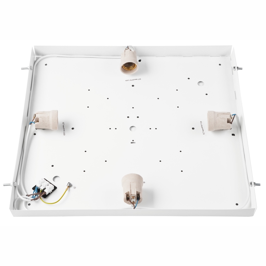 Plafonsko svetlo NATURAL SQUARE 4xE27/15W/230V 48x48 cm bor/bela