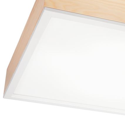 Plafonsko svetlo NATURAL SQUARE 4xE27/15W/230V 48x48 cm bor/bela