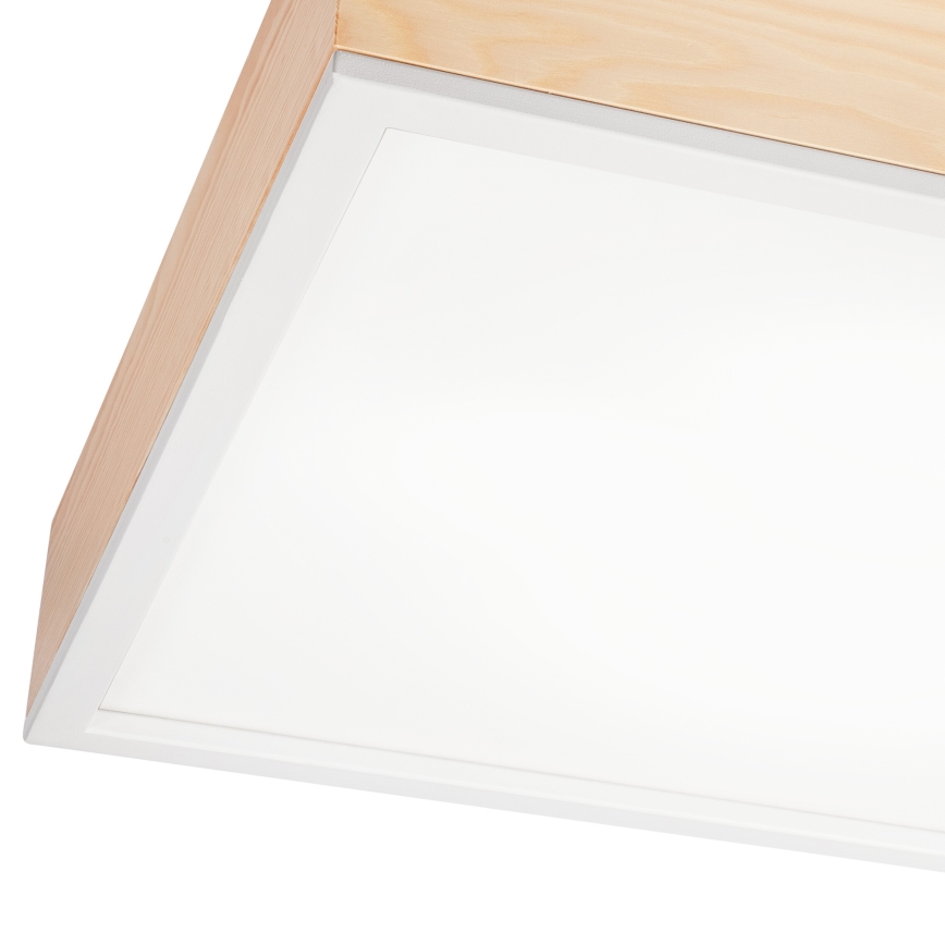 Plafonsko svetlo NATURAL SQUARE 4xE27/15W/230V 48x48 cm bor/bela