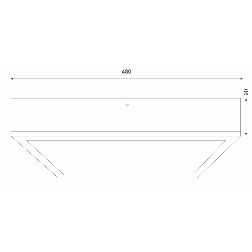 Plafonsko svetlo NATURAL SQUARE 4xE27/15W/230V 48x48 cm bor/bela