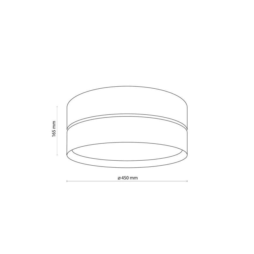 Plafonsko svetlo NICOL 4xE27/15W/230V prečnik 50 cm furnir/crna