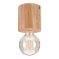 Plafonsko svetlo OAK 1xE27/60W/230V, hrast, prečnik 10,5 cm