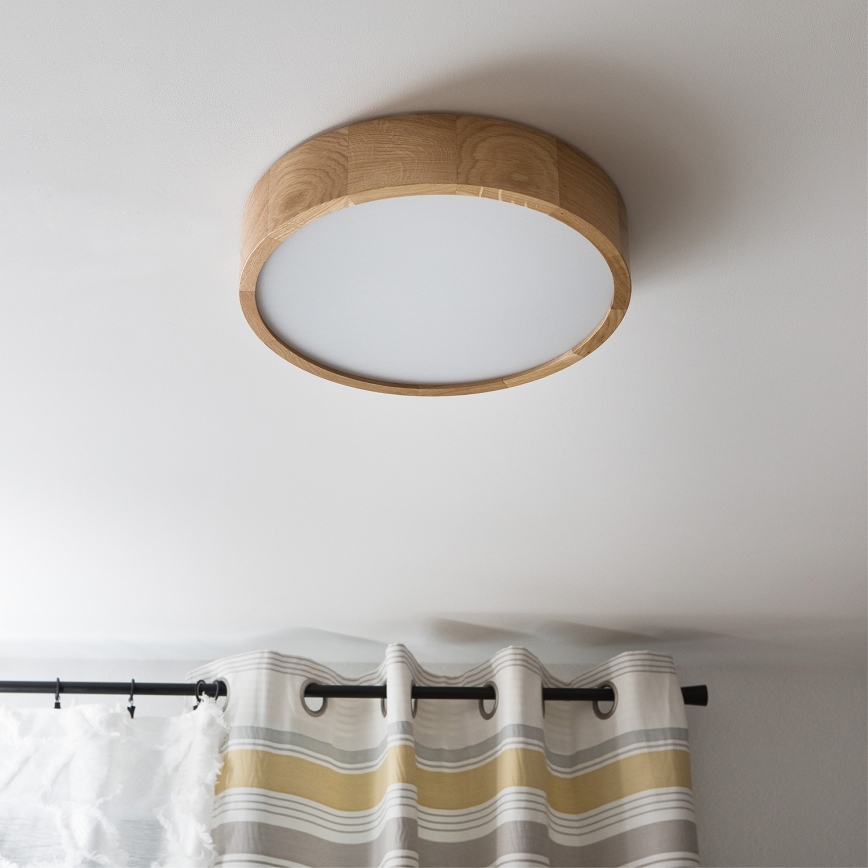 Plafonsko svetlo OAK 2xE27/60W/230V hrast, prečnik 37,5 cm