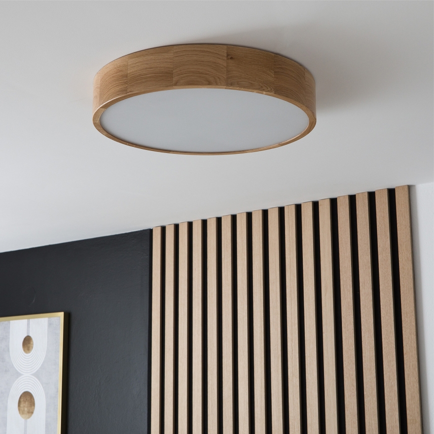 Plafonsko svetlo OAK 3xE27/60W/230V hrast prečnik 47,5 cm