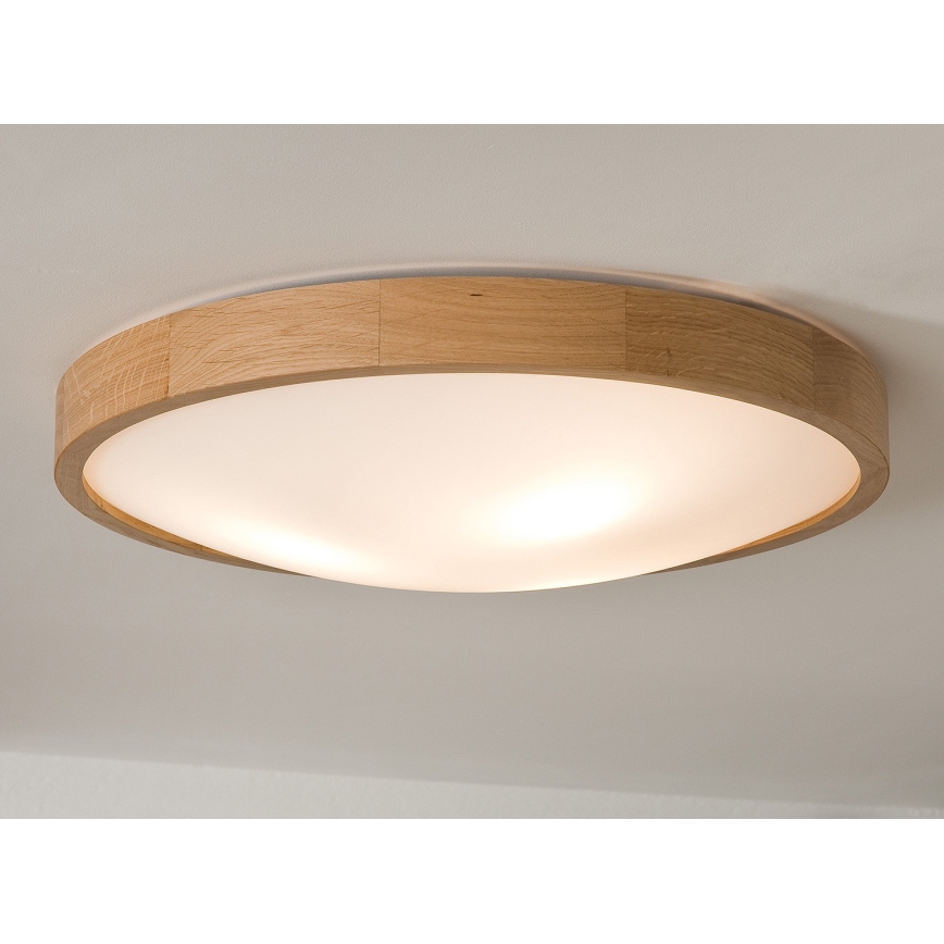 Plafonsko svetlo OAK SLIM, 3xE27/60W/230V, hrast, prečnik 47 cm
