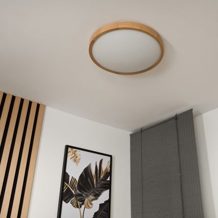 Plafonsko svetlo OAK SLIM, 3xE27/60W/230V, hrast, prečnik 47 cm